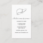 Carte De Visite Pancreas gastroentérologiste (Dos)