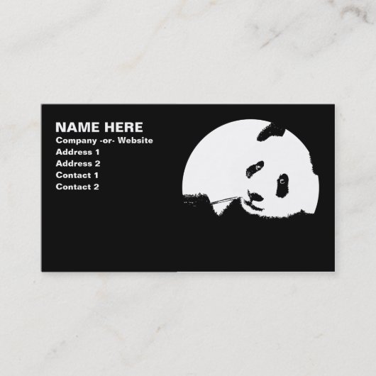 Carte De Visite panda (Devant)