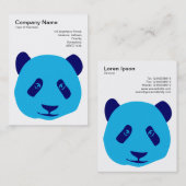 Carte De Visite Panda - Bleu (Devant / Derrière)