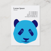 Carte De Visite Panda - Bleu (Dos)
