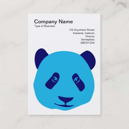 Carte De Visite Panda - Bleu (Devant)