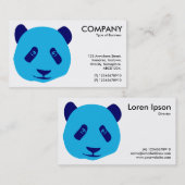 Carte De Visite Panda - Bleu (Devant / Derrière)