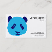 Carte De Visite Panda - Bleu (Dos)