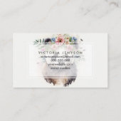 Carte De Visite Panda Flowers Watercolor (Dos)