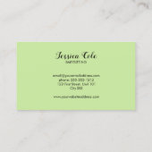 Carte De Visite Panda ours pâle vert pâle (Dos)