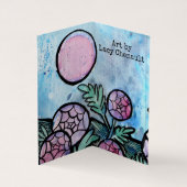 Carte De Visite Panda Ours Violet Fleurs Amateurs de la nature (Intérieur)