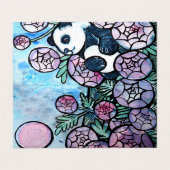 Carte De Visite Panda Ours Violet Fleurs Amateurs de la nature (Extérieur déplié)