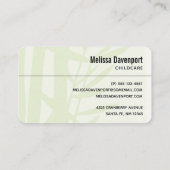 Carte De Visite Panda Pair et Bambou Aquarelle (Dos)