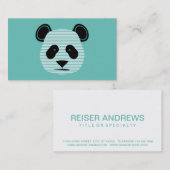 Carte De Visite panda rayures (Devant / Derrière)