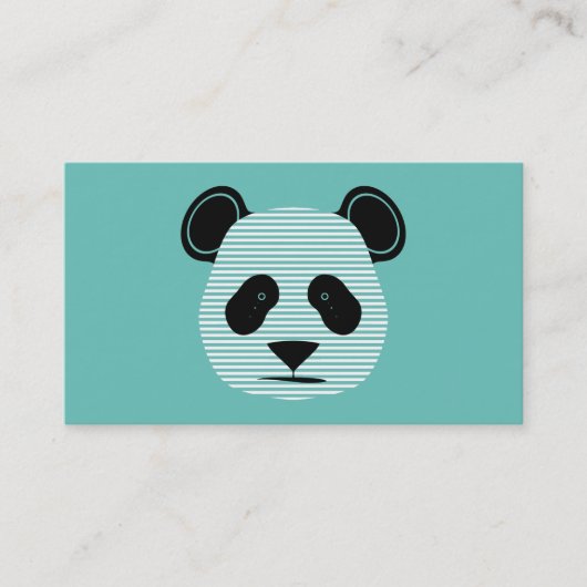 Carte De Visite panda rayures (Devant)