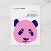 Carte De Visite Panda - rose et bleu (Dos)