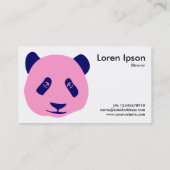 Carte De Visite Panda - rose et bleu (Dos)