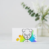 Carte De Visite panda splatz. (Debout devant)
