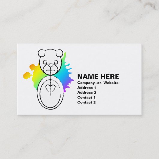 Carte De Visite panda splatz. (Devant)