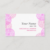 carte de visite - pandelion rose (Dos)