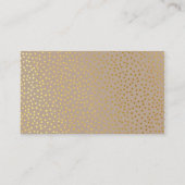Carte De Visite PANEL POLKA DOT CONFETTI tache d'or kraft moderne (Dos)