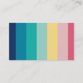 Carte De Visite PANEL STRIP couleurs vives rayures arc-en-ciel mod (Dos)