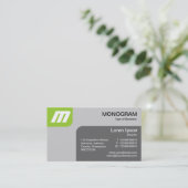 Carte De Visite Panels MonoGram - Martian Green et Grey (Debout devant)
