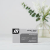Carte De Visite Panels MonoGram - Noir et gris (Debout devant)