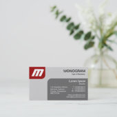 Carte De Visite Panels MonoGram v2 - Ruby et Grey (Debout devant)