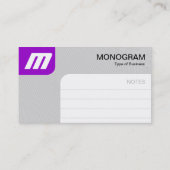 Carte De Visite Panels MonoGram v2 - violet et gris (Dos)