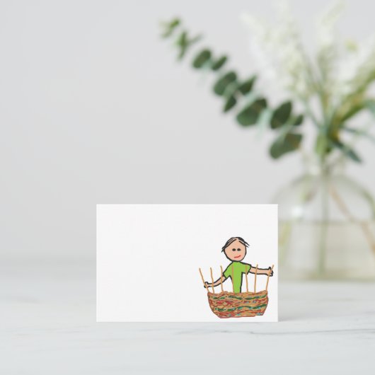 Carte De Visite Panier (Debout devant)