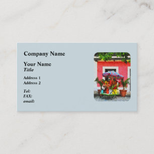 Carte De Visite Panier à fleurs San Juan Porto Rico