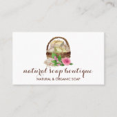 Carte De Visite Panier à savon rustique Floral (Devant)