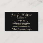 Carte De Visite Panier à savon rustique Marque florale (Dos)