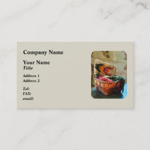 Carte De Visite Panier avec Fil et Tapisserie
