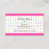 Carte De Visite Panier cadeau coloré festif (Dos)