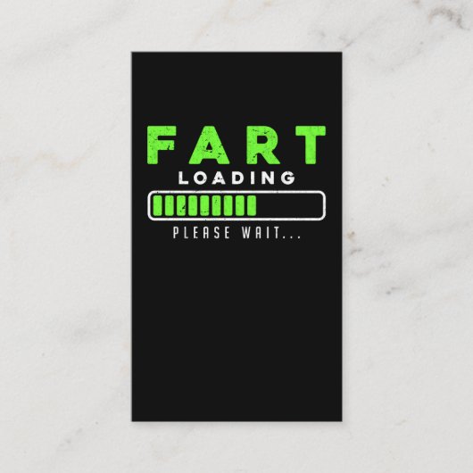 Carte De Visite Panier Chargement amusant Farting (Devant)