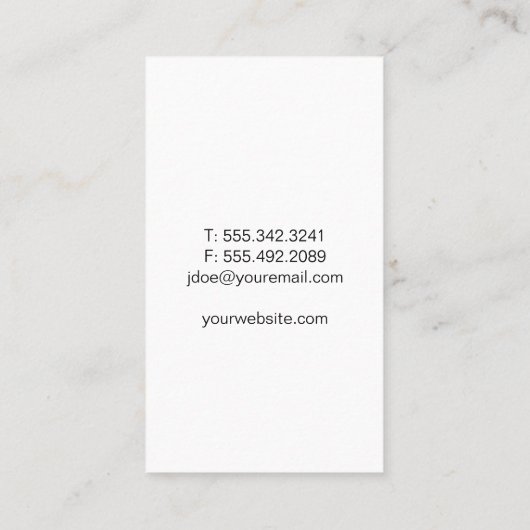 Carte De Visite Panier / Commerce électronique (Dos)