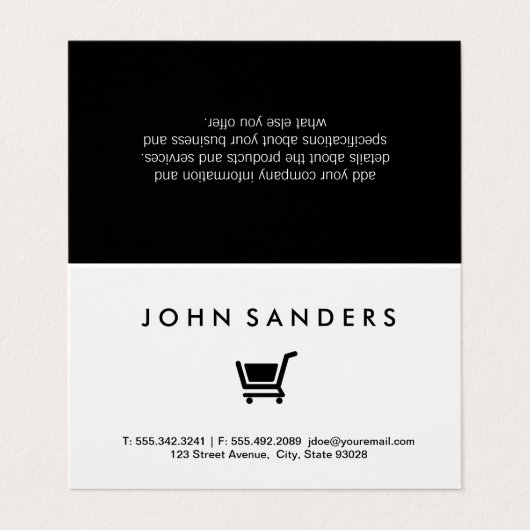 Carte De Visite Panier / Commerce électronique (Extérieur déplié)