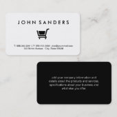 Carte De Visite Panier / Commerce électronique (Devant / Derrière)