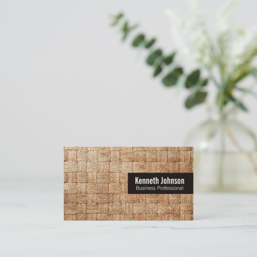 Carte De Visite Panier | corde (Debout devant)