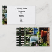 Carte De Visite Panier d'arrosage et bleu (Devant / Derrière)