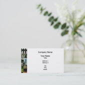 Carte De Visite Panier d'arrosage et bleu (Debout devant)