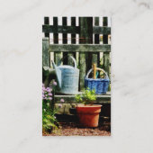 Carte De Visite Panier d'arrosage et bleu (Dos)