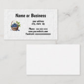 Carte De Visite Panier de bleuets (Devant / Derrière)