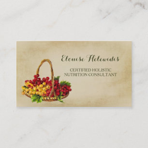 Carte De Visite Panier de fruits Holistic Nutrition Consultant Cod