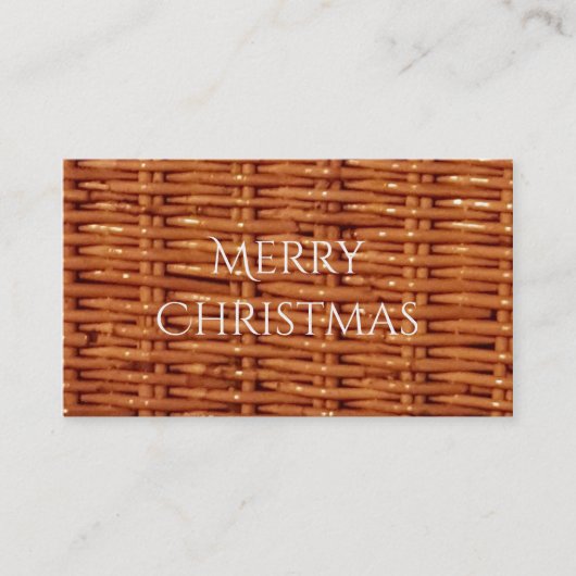 Carte De Visite Panier de pique-nique en osier Brown rustique Styl (Devant)