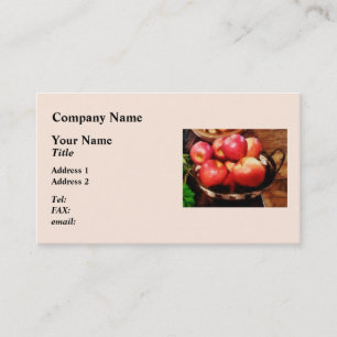 Carte De Visite Panier de pommes dans la cuisine