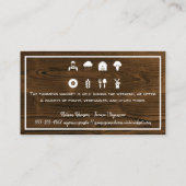 Carte De Visite Panier de produits | Arrière - plan en bois (Dos)