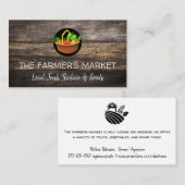 Carte De Visite Panier de produits | Panneaux en bois (Devant / Derrière)