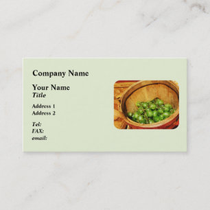 Carte De Visite Panier de raisins verts