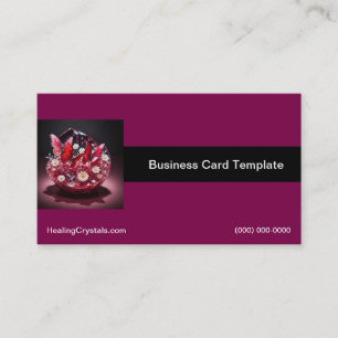 Carte De Visite Panier de rubis cristal de papillons