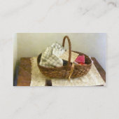 Carte De Visite Panier de tissu et de ruban de mesure (Dos)