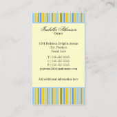 Carte De Visite Panier fait sur commande de cadeau (Dos)