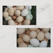 Carte De Visite Panier rempli d'oeufs (Devant / Derrière)